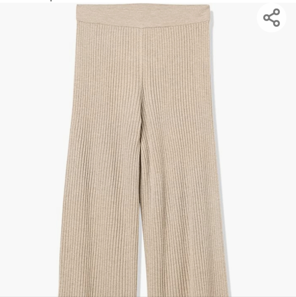 The Drop ribbed wide leg pant